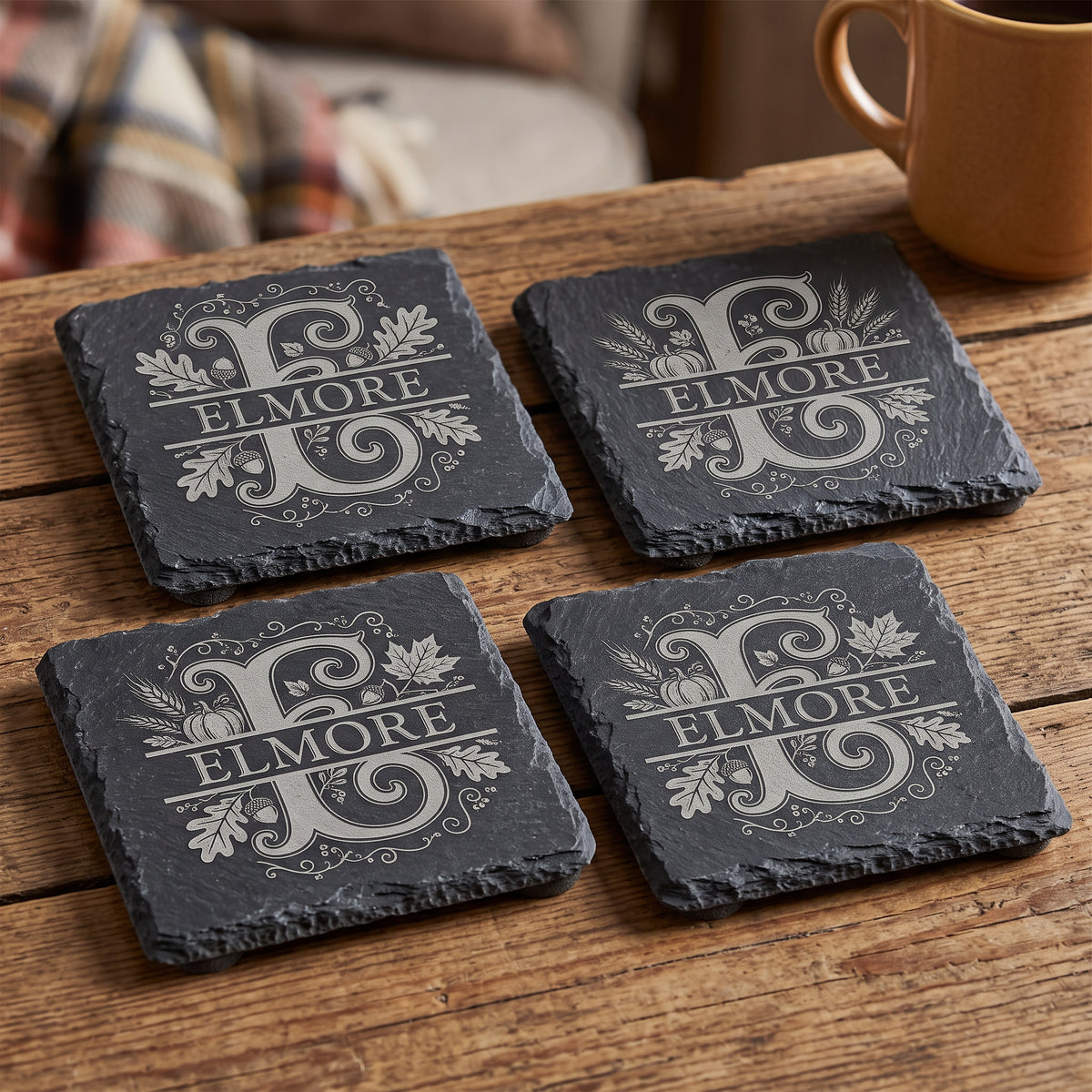 Personalized Slate Square Coasters